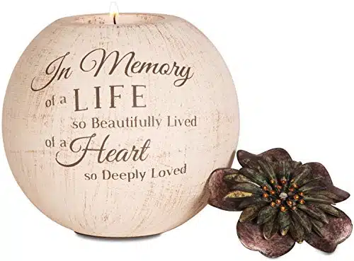 Pavilion Gift Company Light Your Way Terra Cotta Candle Holder, in Memory, Inch