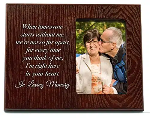 Elegant Signs Memorial Picture Frame   Keepsake Plaque That Holds a xPhoto   Sympathy Gift to Tribute The Loss of a Loved One