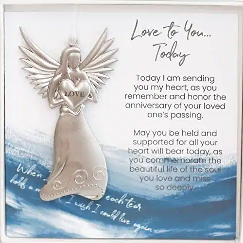 Gift for Anniversary Day of The Loss of a Loved one â Love Angel with Remembrance Sentiment in Loving Memory of MomDadHusbandSonDaughterFriend