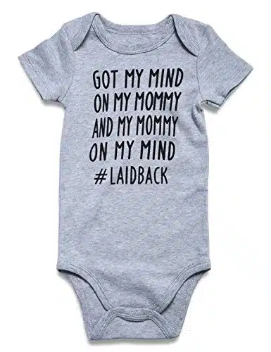 BFUSTYLE Baby Boy Gifts onths,Toddler Infant Romper Got My Mind On My Mommy And My Mommy On My Mind Laidback Ptint Rompers Bodysuit Outfits Romper Gray Fall (onths,Got My Mind