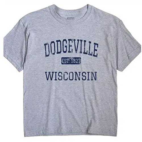 Dodgeville Wisconsin T Shirt EST X Grey