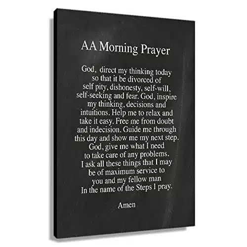 Aa Morning Prayer Poster Canvas Living Room Artwork Decoration Wall Painting for Bedroom Contemporary Pictures Bathroom Prints Rectangle Decorations for Home Pictures for Kitc